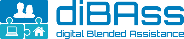 Sie sehen das Logo von diBAss. Es zeigt ein Puzzle, welches Menschen, digitale Geräte und ihre Umwelt verbindet.